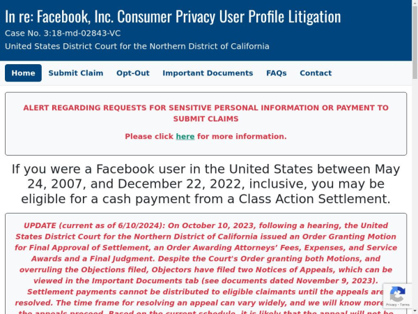 facebookuserprivacysettlement.com