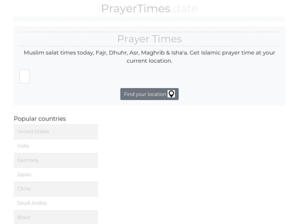 prayertimes.date